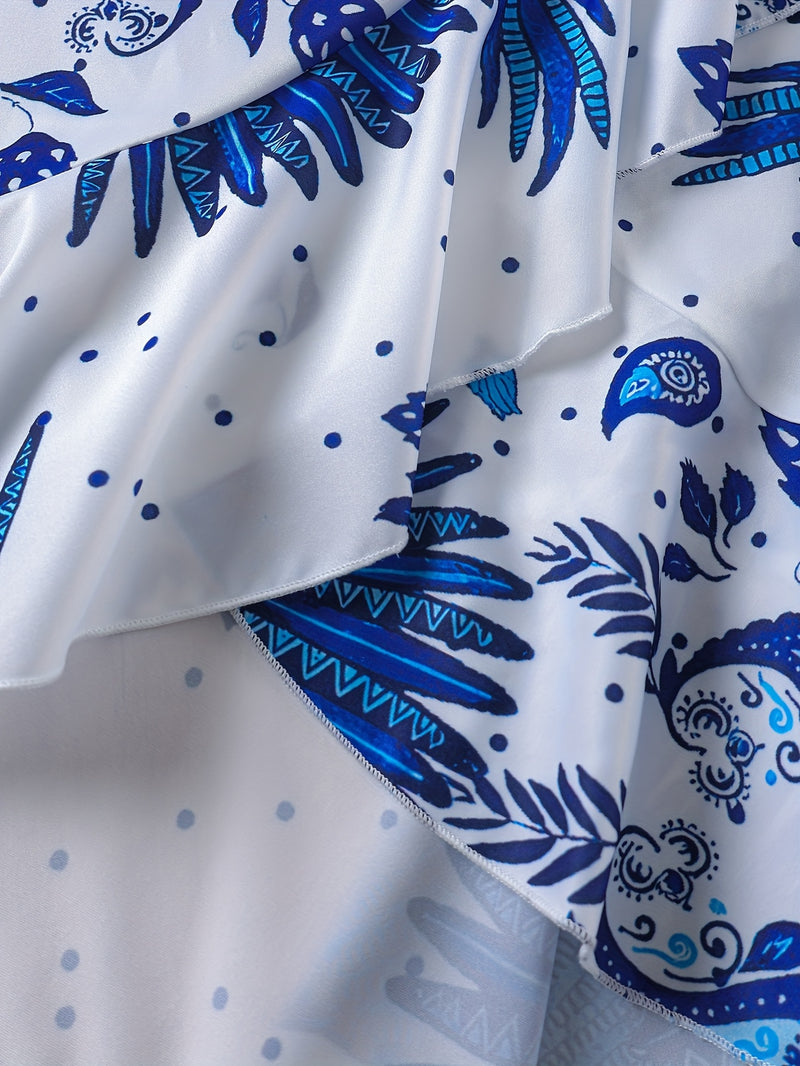 Women's Top and Animal Print Skirt 2pcs Set.