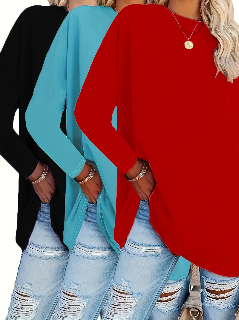 Spring and Autumn Women's Fashion Casual Loose Versatile 3pcs Set.