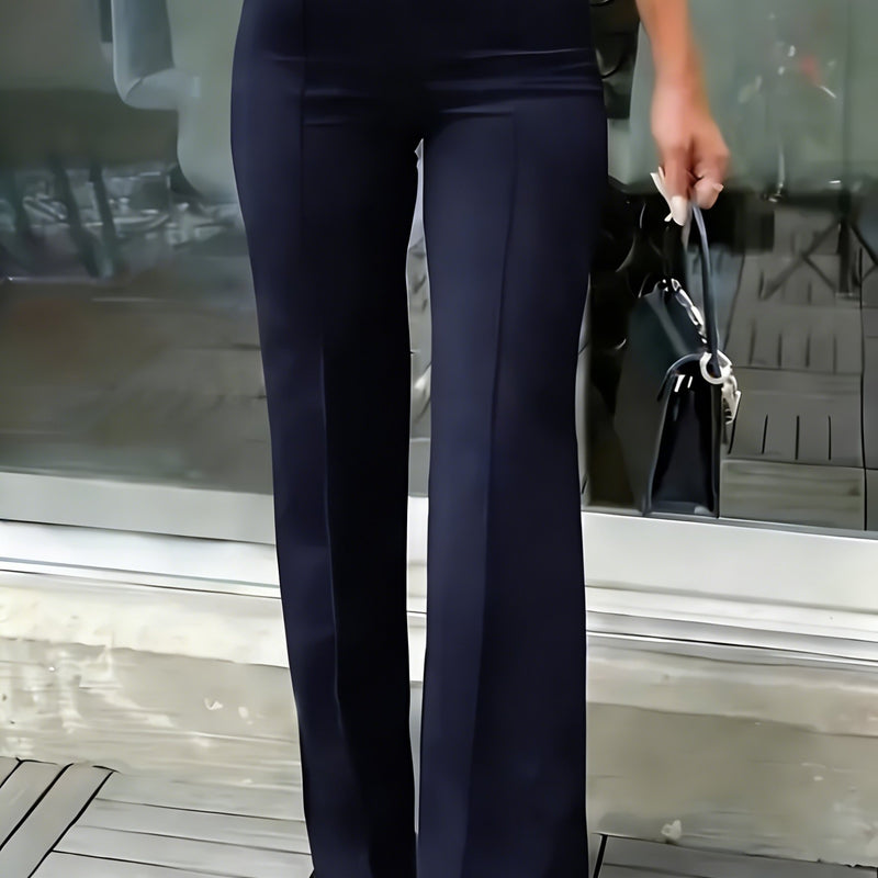 Women’s Black High-Waisted Wide-Leg Pants.