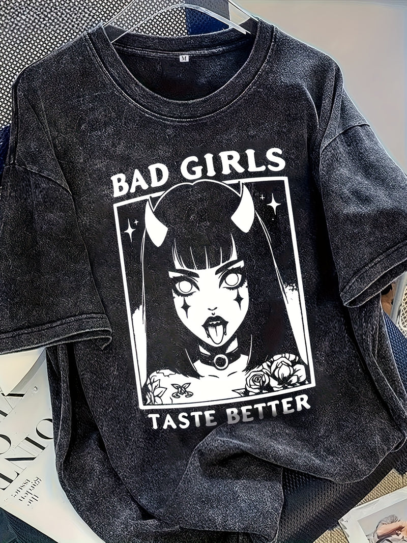 Women's Trendy Fashion Snowflake Print T-Shirt.
