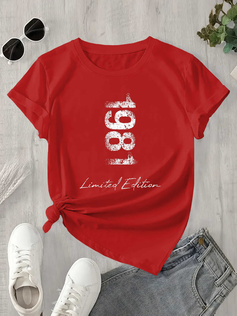 1981 limited edition Fashion Women's T-shirt Short Sleeves