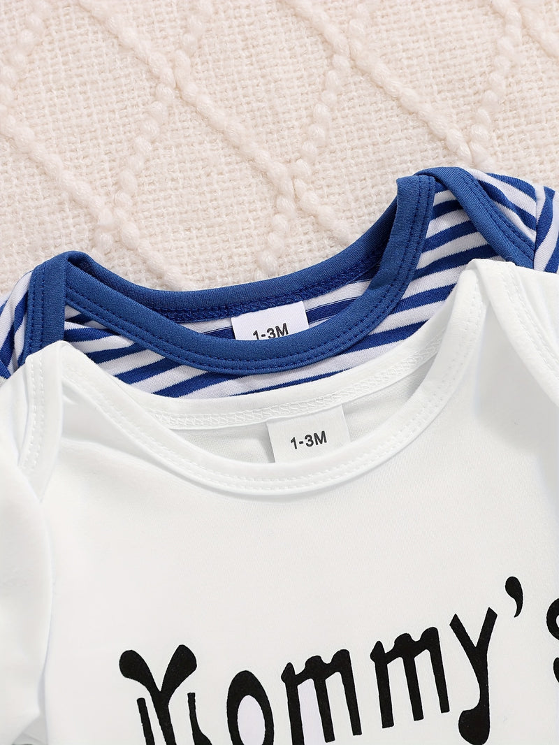 6pcs Baby Boy Outfit Set with Stripes - Spring/Summer Casual Wear.