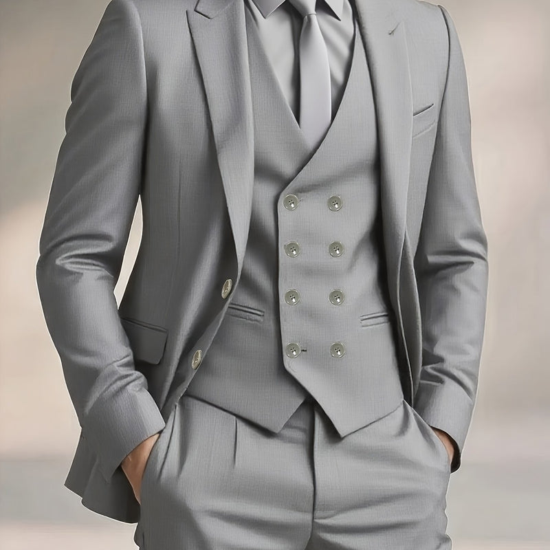 Men's Three-Piece Suit Set Including a Suit.