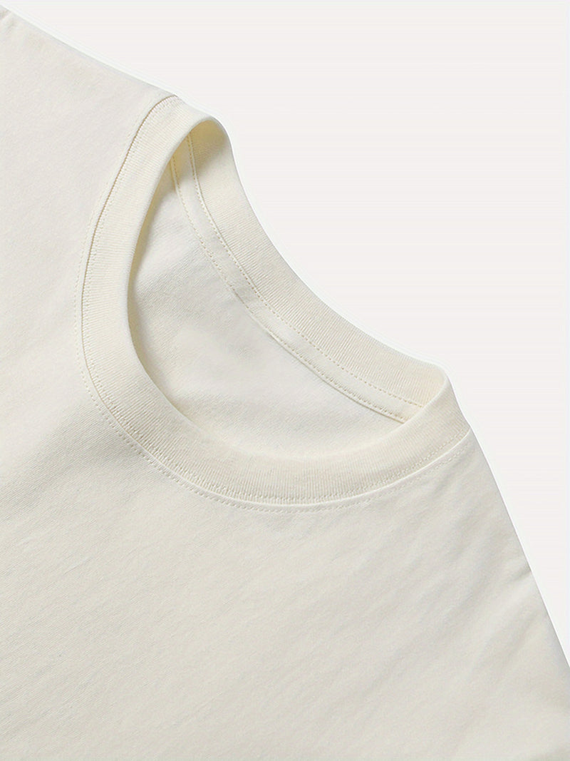 Graphic Print T-shirt, Short Sleeve Crew Neck Casual Top.