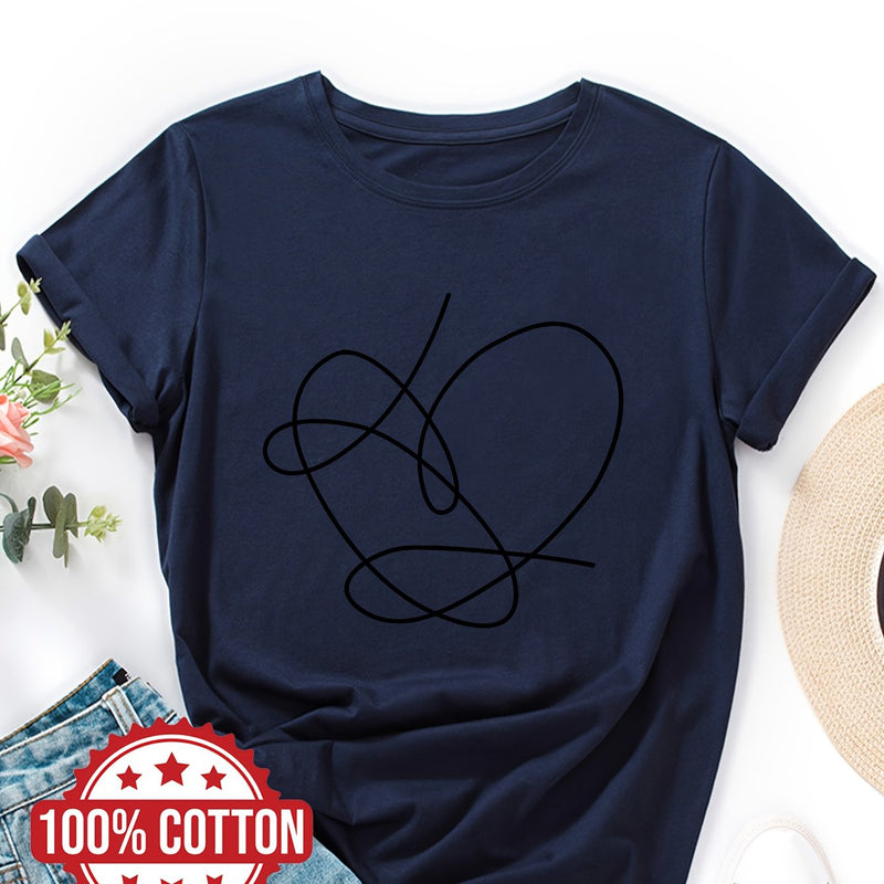 Women's Minimalist Modern Abstract T-Shirt.