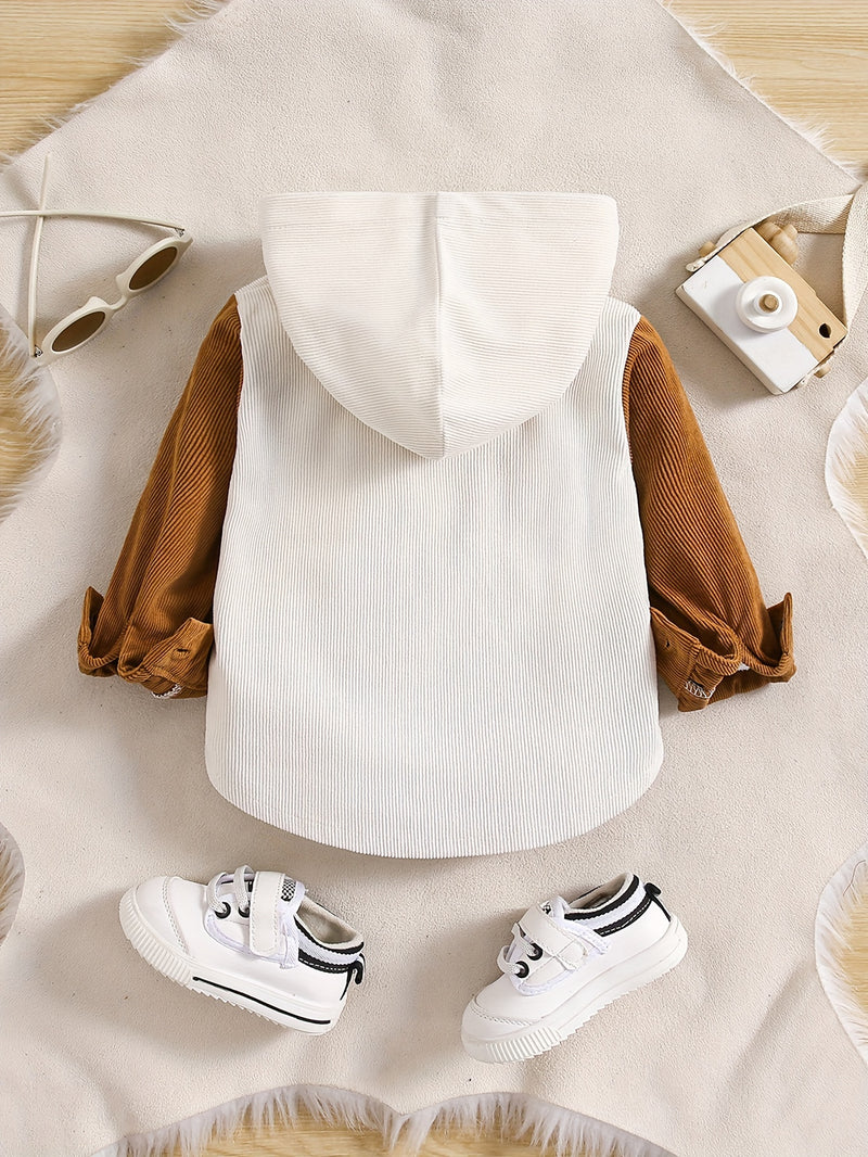 Casual Corduroy Jackets And Hats for Infants And Toddlers.
