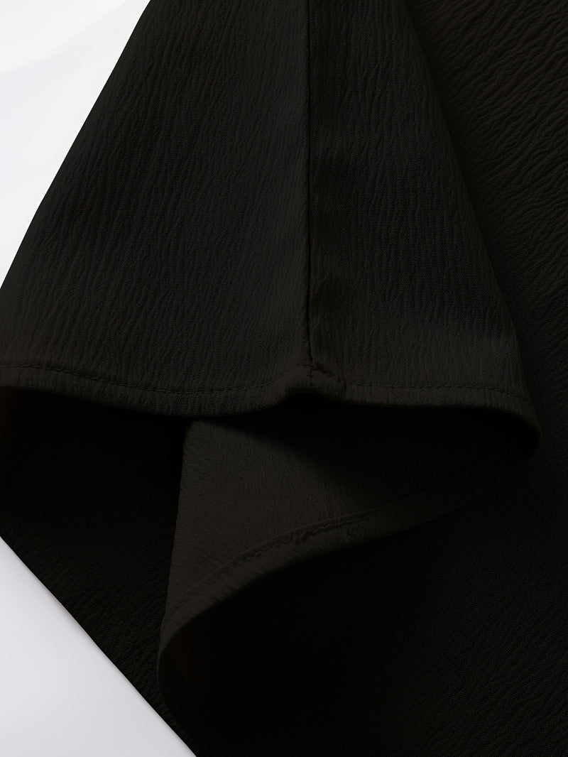 A Set of Two Men's Casual Solid Color Suit Collar Shirts And Long Pants.