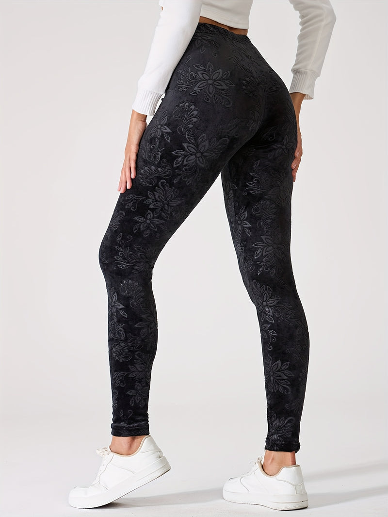 Chinese Style Women's Sports Leggings, High-Waisted.