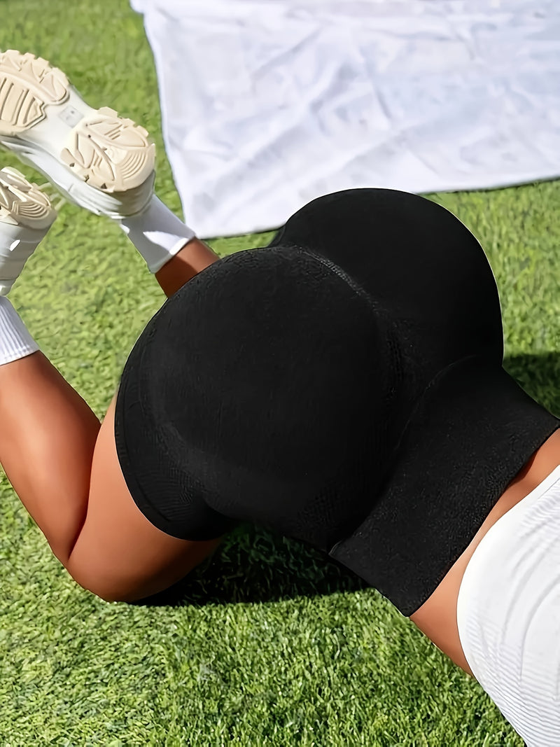 Butt Lifting Casual Sports Shorts, High Stretch Slim Fit Workout Yoga Shorts.