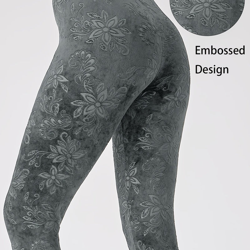 Chinese Style Women's Sports Leggings, High-Waisted.