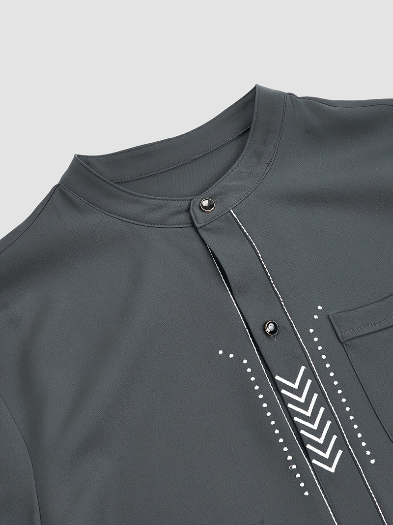 Men'S Elegant Dashiki 2pcs Set, Long Sleeves, Embroidery.