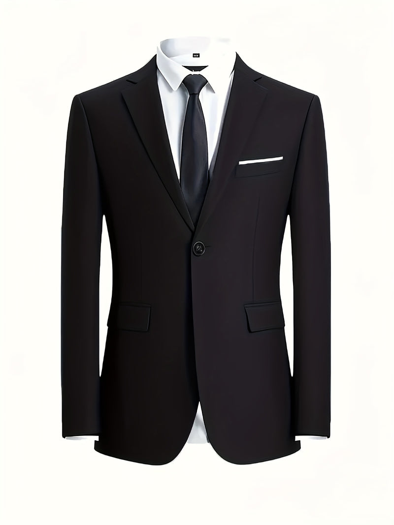 Men's 3pcs Suit Set: Jacket + Vest + Pants, Business Casual.
