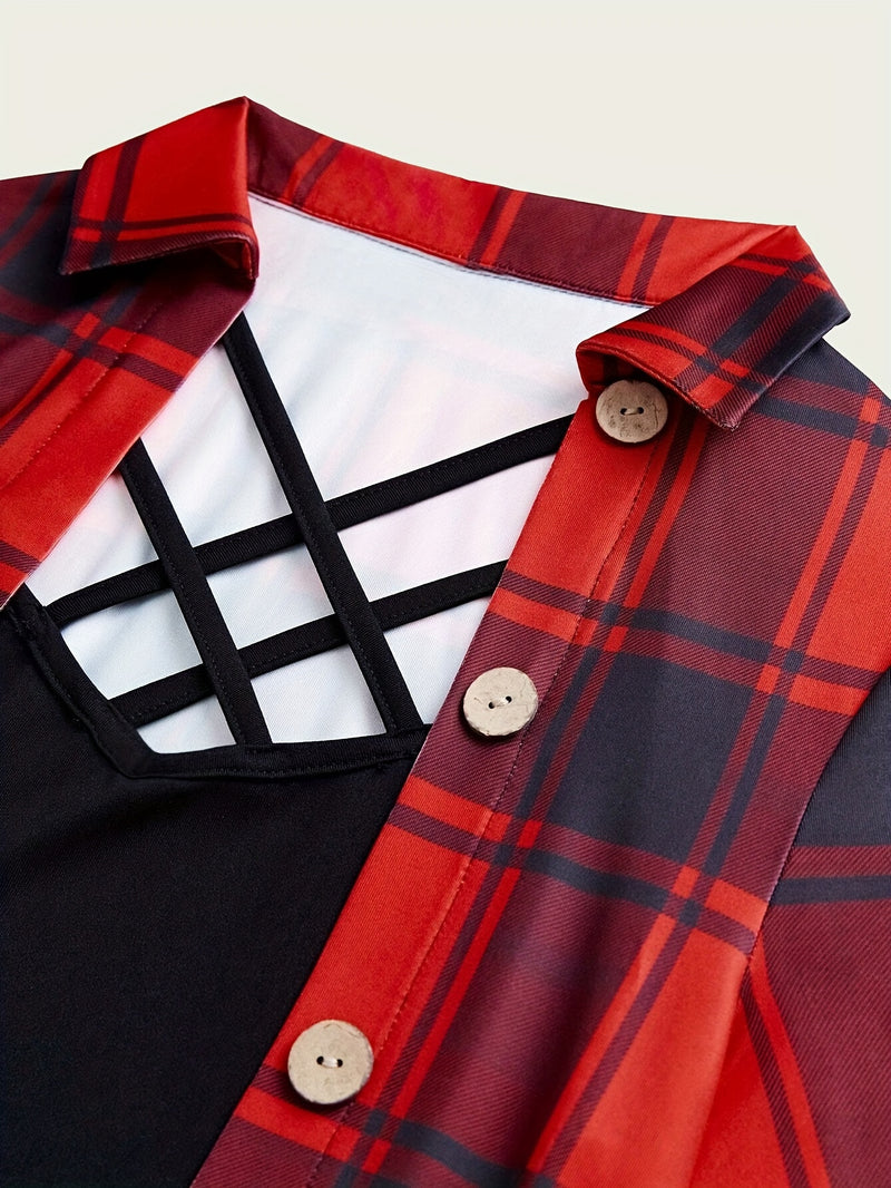 Casual Short Sleeve Crisscross Neck Asymmetric Hem Top Women's Clothing.