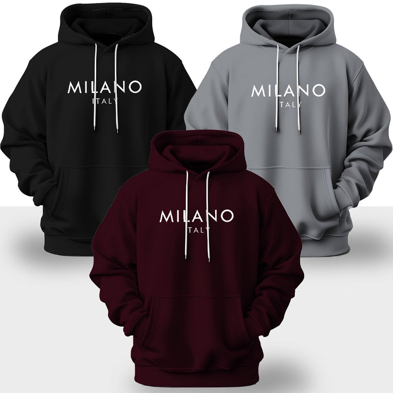 Men's Trendy Casual Three-Piece Set Fashion Hoodie.