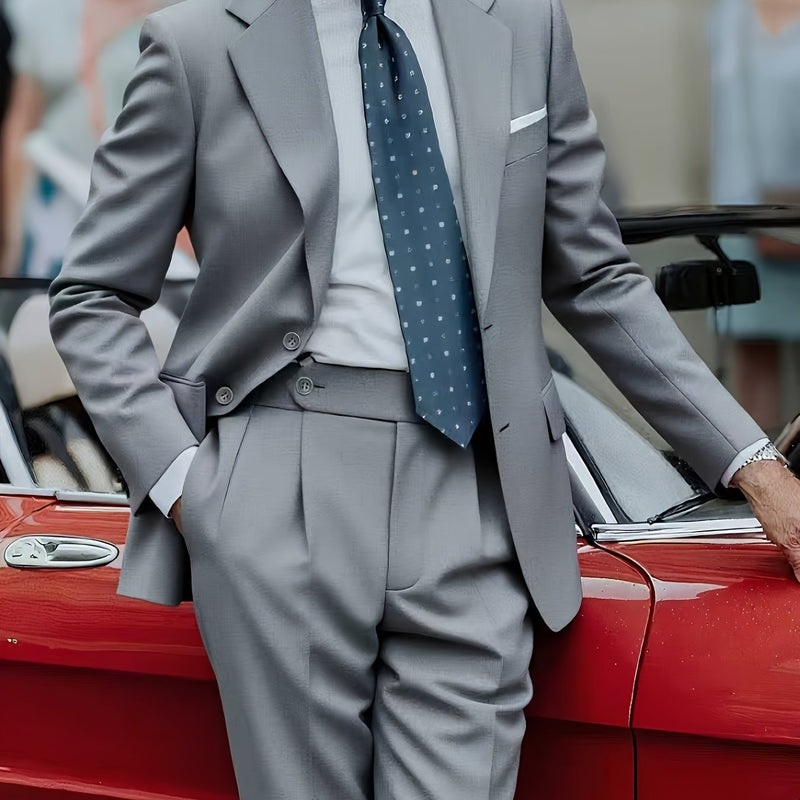 Men'S 2pcs Suit, Including a Blazer And Trousers, Stylish And High-Quality.