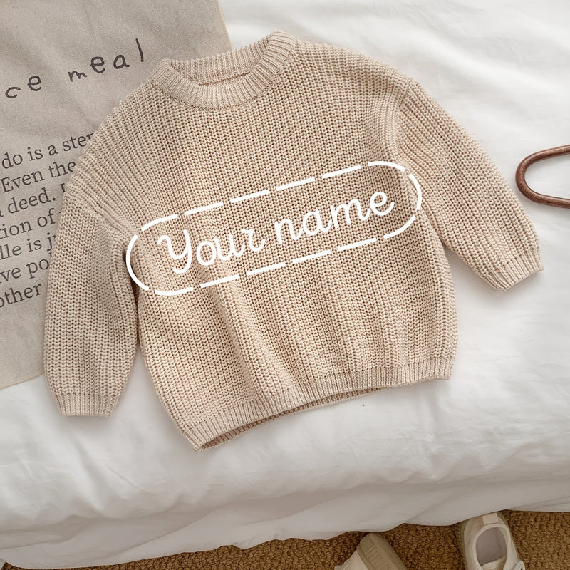 Customizable Girls' Casual Sweater.