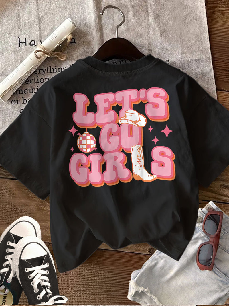 Women’s Graphic Print T-shirt, Short Sleeve Crew Neck Casual.