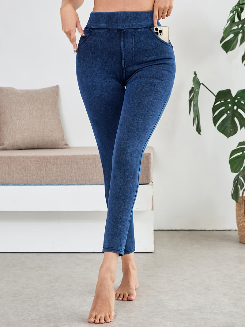 1pc of Elegant High-waist Jeans for Women.