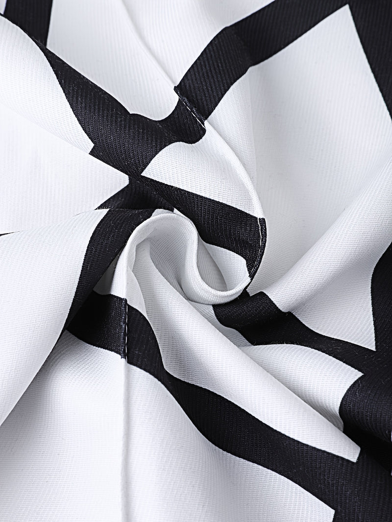 Women’s Black Elegant Sleeveless Waist-Defining Jumpsuit Plus Black And White.