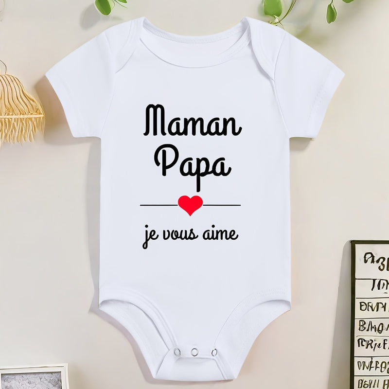 Children's Clothing Fun Letter Print Triangle Bodysuit.