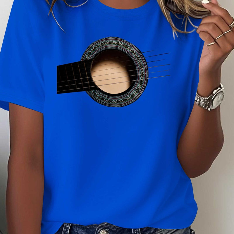 Women's Printed T-shirt Comfortable and Versatile Casual Short Sleeves.