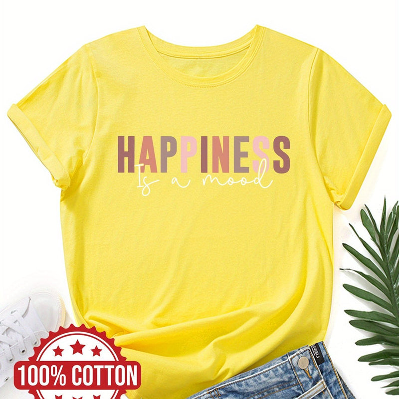 Women's Crew Neck T-Shirt Short-Sleeved.