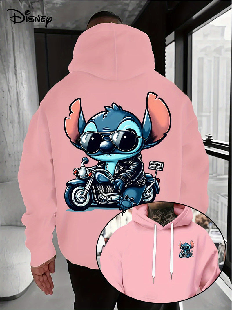 Disney Hoodie - Men's Stitch Driving Cartoon
