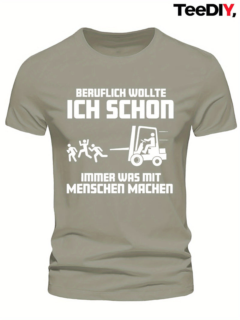 Men’s Humor German Proverbs funny Crinkle Plus Size T-Shirt.
