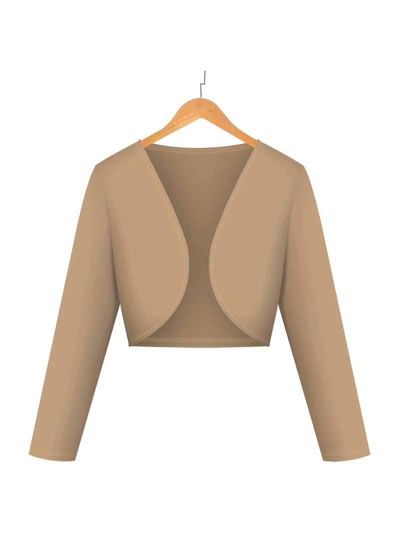 Two-Piece Women's Outfit Featuring a Stylish Solid Color Cardigan.