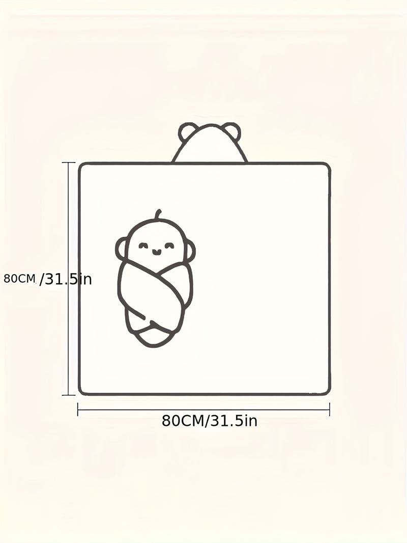 1-Pack Kids Hooded Bathrobe - Animal Cartoon Design.