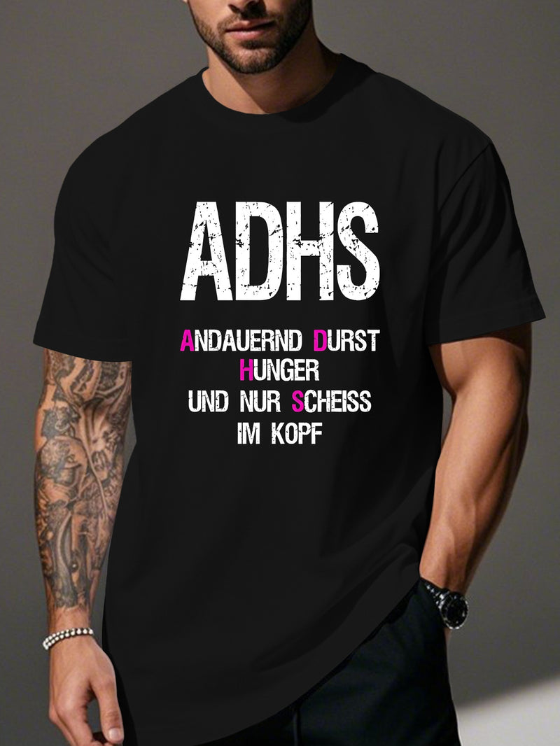 Men’s Funny German Humor Crinkle Plus Size T-Shirt.