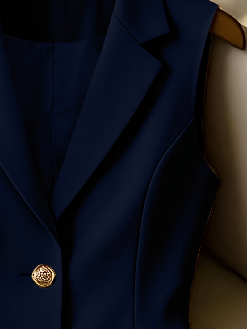 Ladies New Spring, Autumn And Winter Business Elegant Lapel Suit Vest.