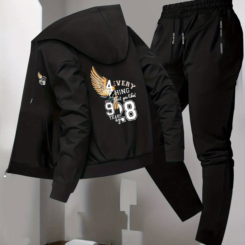 Men's 2pcs Winter Jacket & Pants Matching Set.