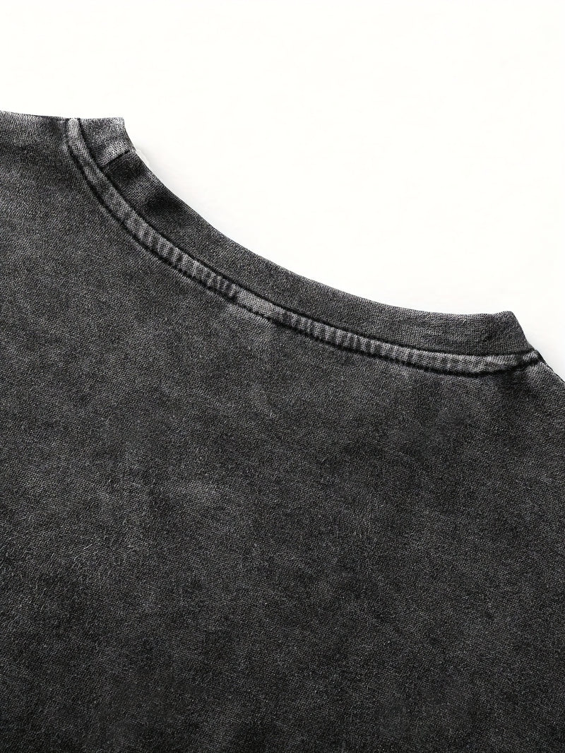 Women’s Round Neck Short Sleeves  Casual Everyday Washed T-shirt.