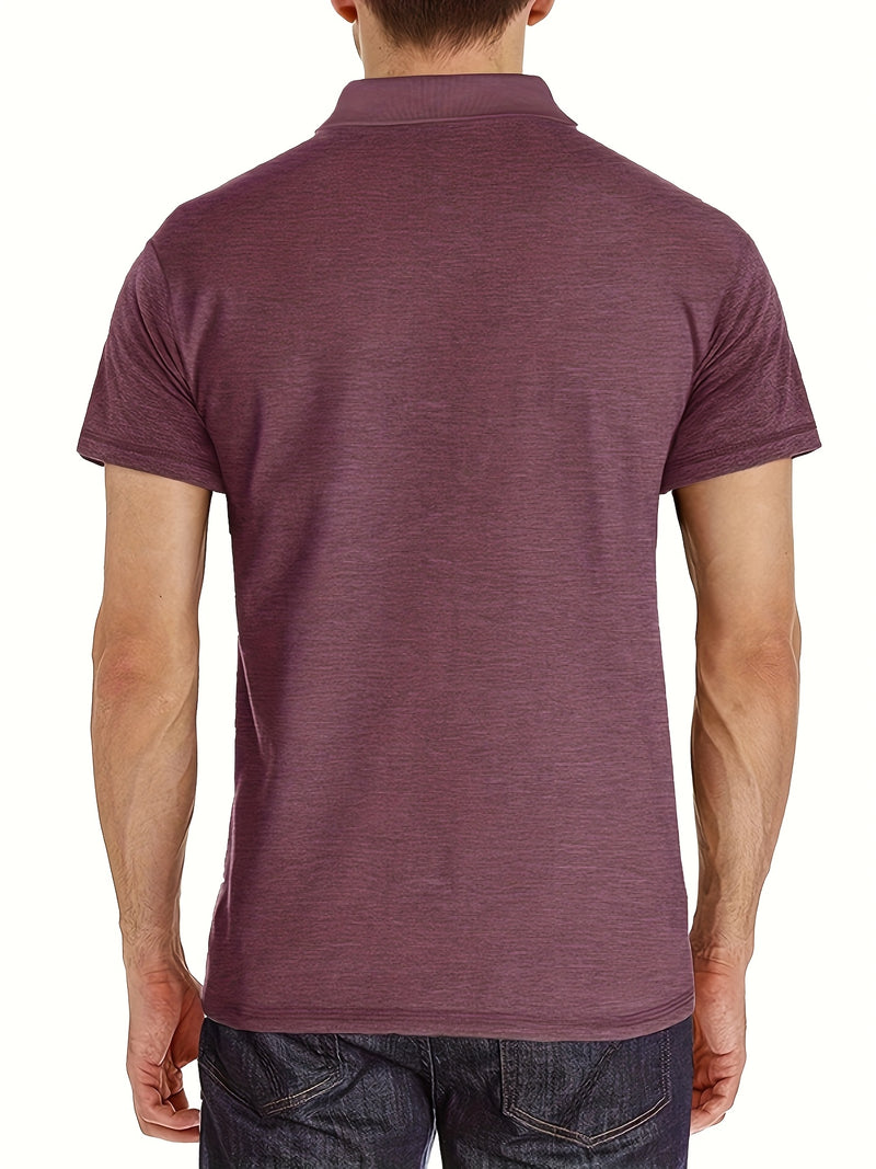 Men's Plaid Collar Pocket T-shirt.