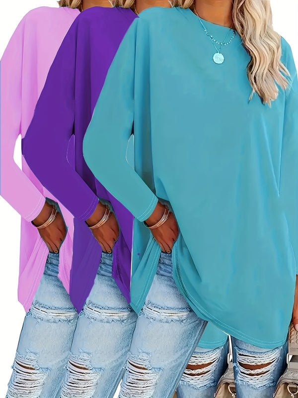 Spring and Autumn Women's Fashion Casual Loose Versatile 3pcs Set.