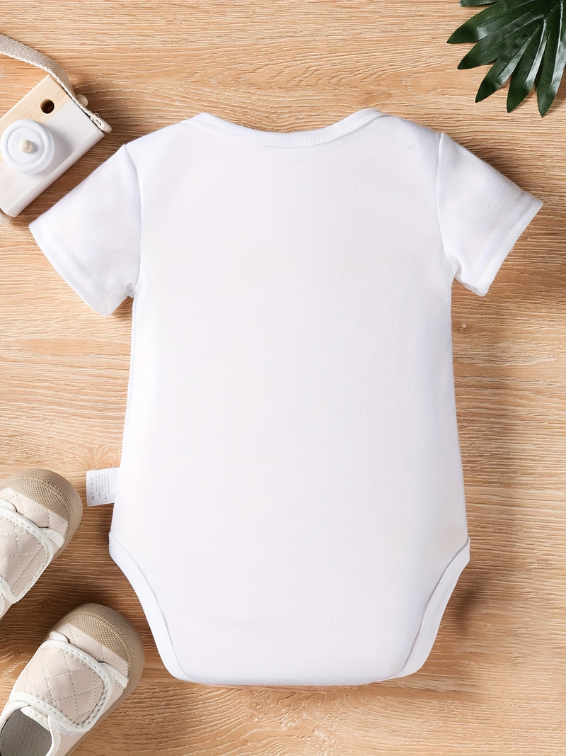 PFCTX5050 Girls' and Boys' Triangle Bodysuit Daddy + Me Series Letter Print.