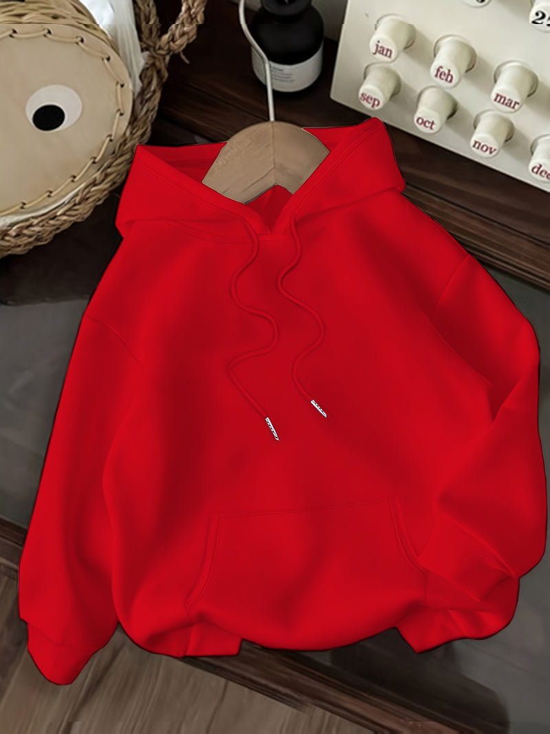 Women’s Letter Print Hoodie, Drawstring Casual Hooded.