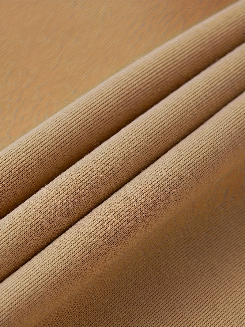 Men's Hoodie. Solid Color Long Sleeve Open Front Hooded Sweatshirt Jacket.