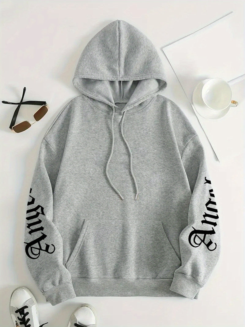 Women’s Bestseller Comfort Letter Print Hoodie.