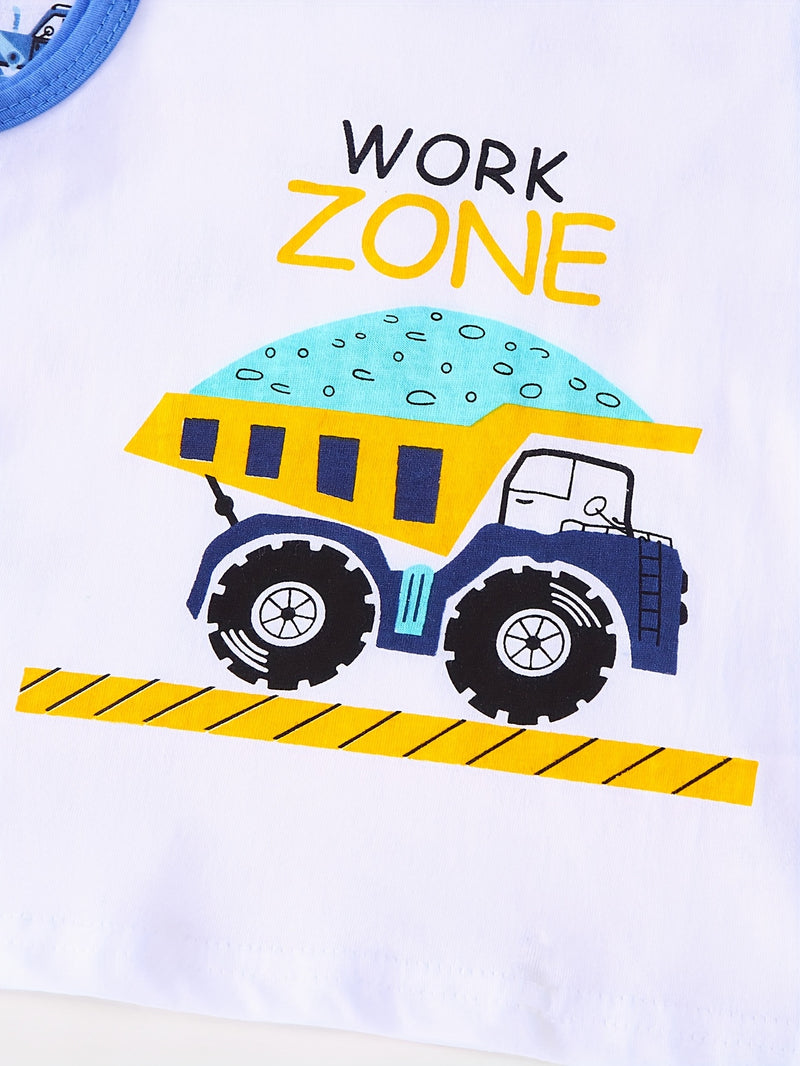 Boys Summer Tank Top Set 3pcs, Blue Print Sleeveless T-Shirt for Kids.