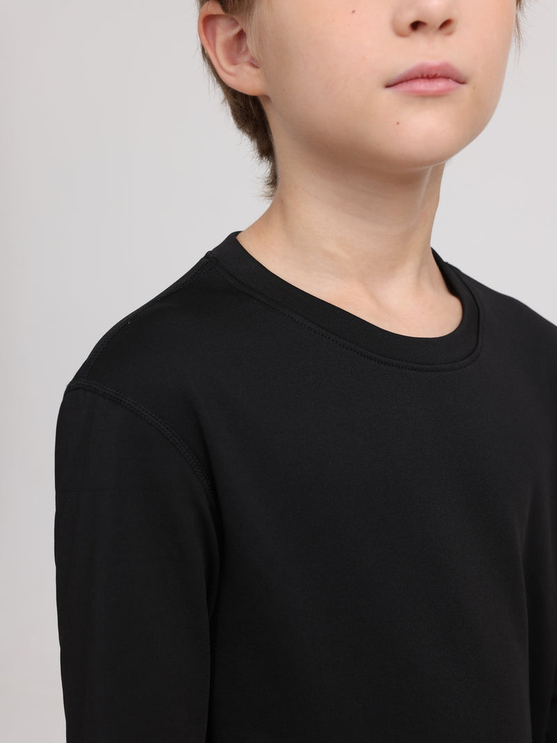 Warm Clothing Set for Boys, Featuring a Solid Color.