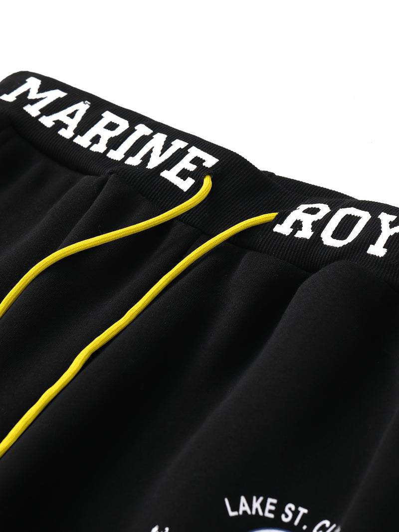 Men's Hooded Letter Print Tracksuit, 2pcs Casual Sports Set.