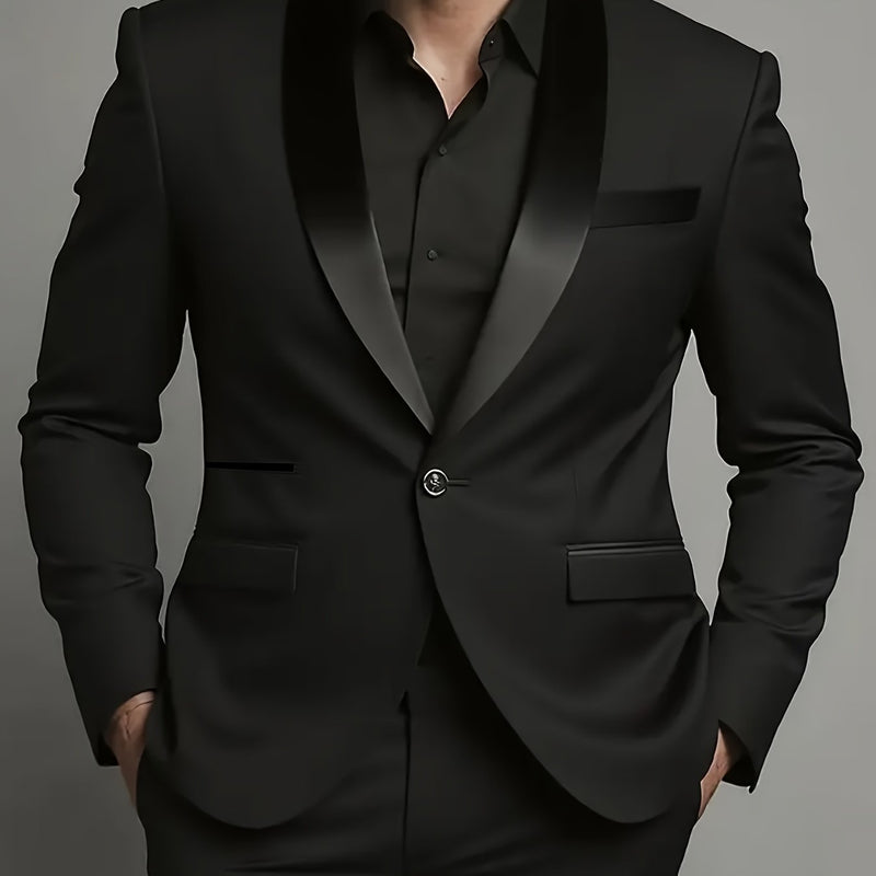 Men'S Premium Two-Piece Suit, Plus-Size Suit Set with Pants.