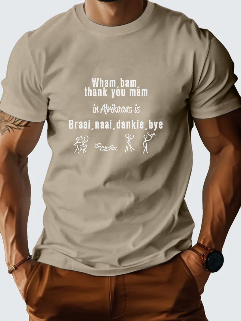 Thank You Ma'Am. Men'S Short-Sleeved Shirt for Spring And Summer.