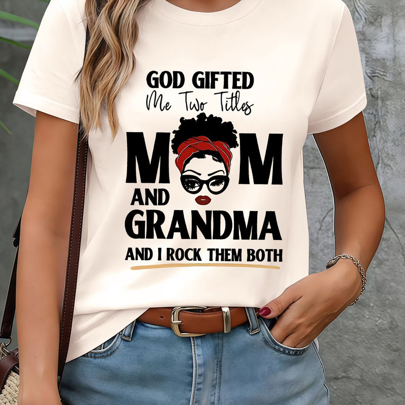 Women's T-shirt with a Printed Silhouette of a Woman.