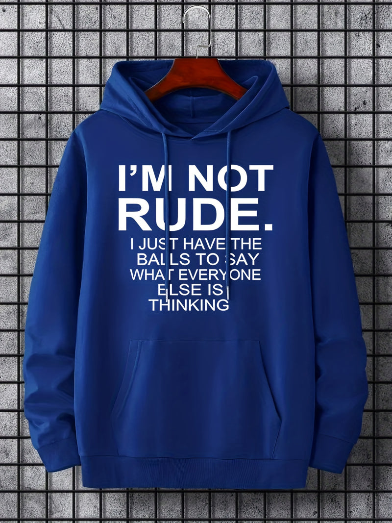 Men's Printed Drawstring Hoodie Sweatshirt.