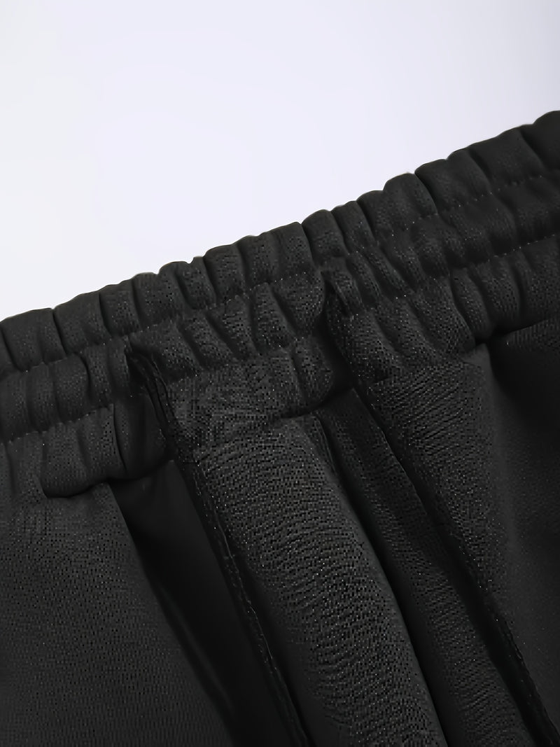 Men's Autumn And Winter Zip-Up Long Sleeve Sweatshirt And Long Pants Set.