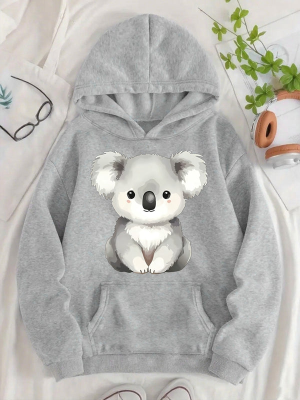 Women's Hooded Pullover with Pocket.