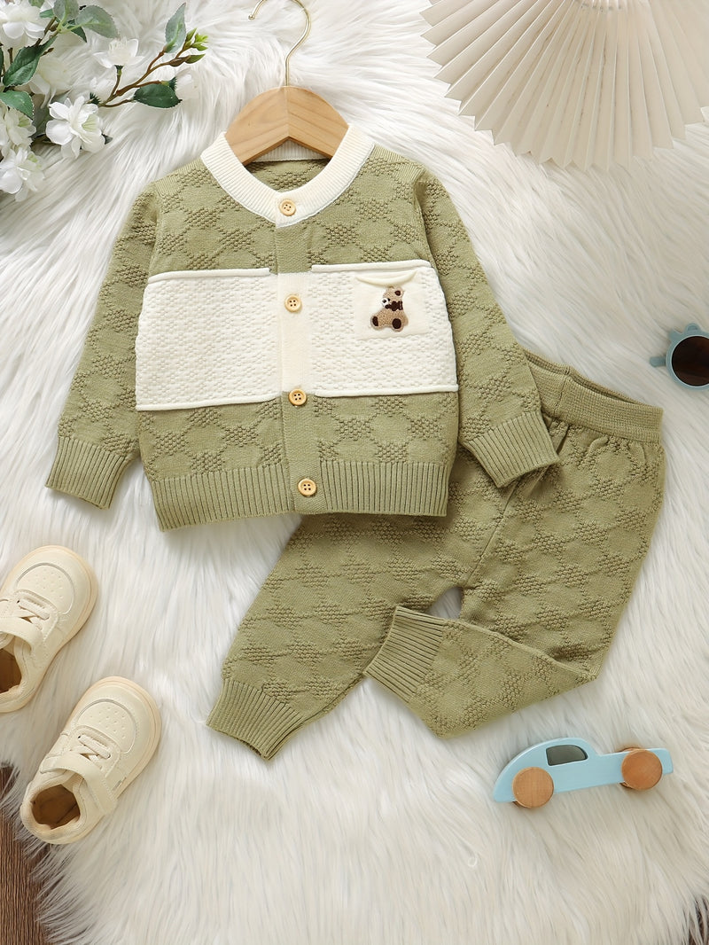 The Adorable Baby Boy'S Long-Sleeve Cardigan.
